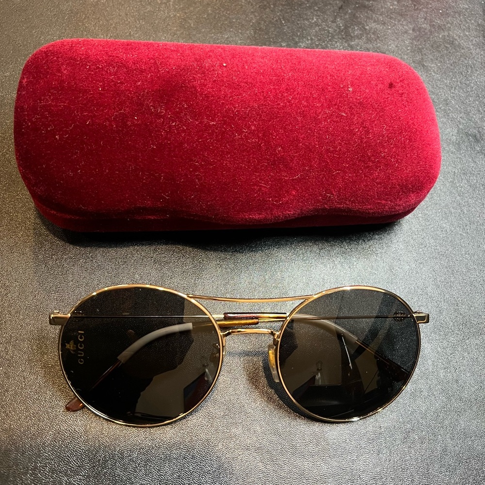 Gucci 56mm Round Sunglasses